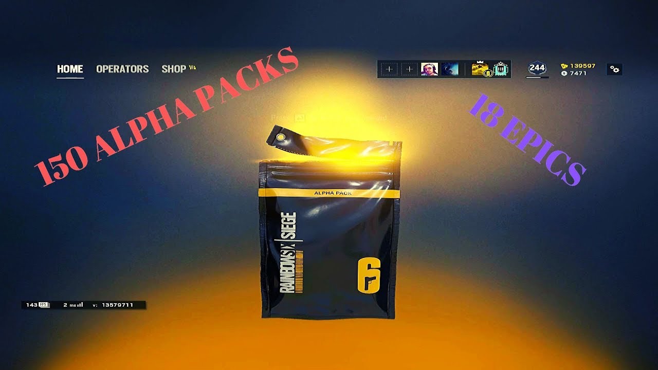 150 ALPHA PACK OPENING - RAINBOW SIX SIEGE