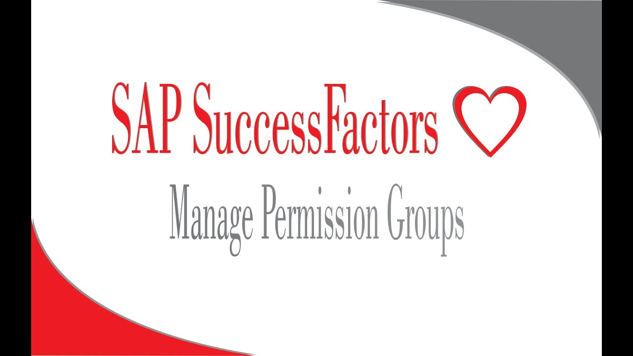 Manage Permission Groups SAP SuccessFactors Employee Central YouTube