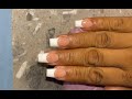 Acrylic French tip nails tutorial