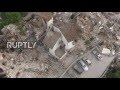 Italy: Drone captures earthquake-devastated Pescara del Tronto