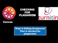 Adding Assignment in a Canvas Course to use Turnitin plagiarism checker