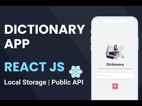Dictionary Part 1 | React App | Local storage, Navigation, Public API, Audio API