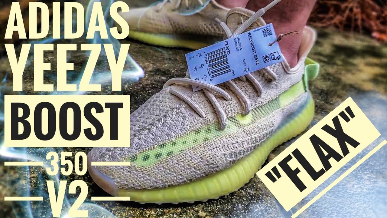 adidas gazelle silver green womens Yeezy 350 V2 Flax (Lightly Worn) main image 0