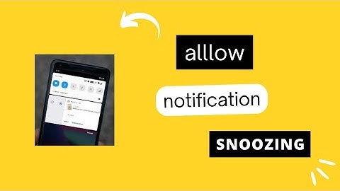 Oneplus Mobile | Allow Notification Snoozing