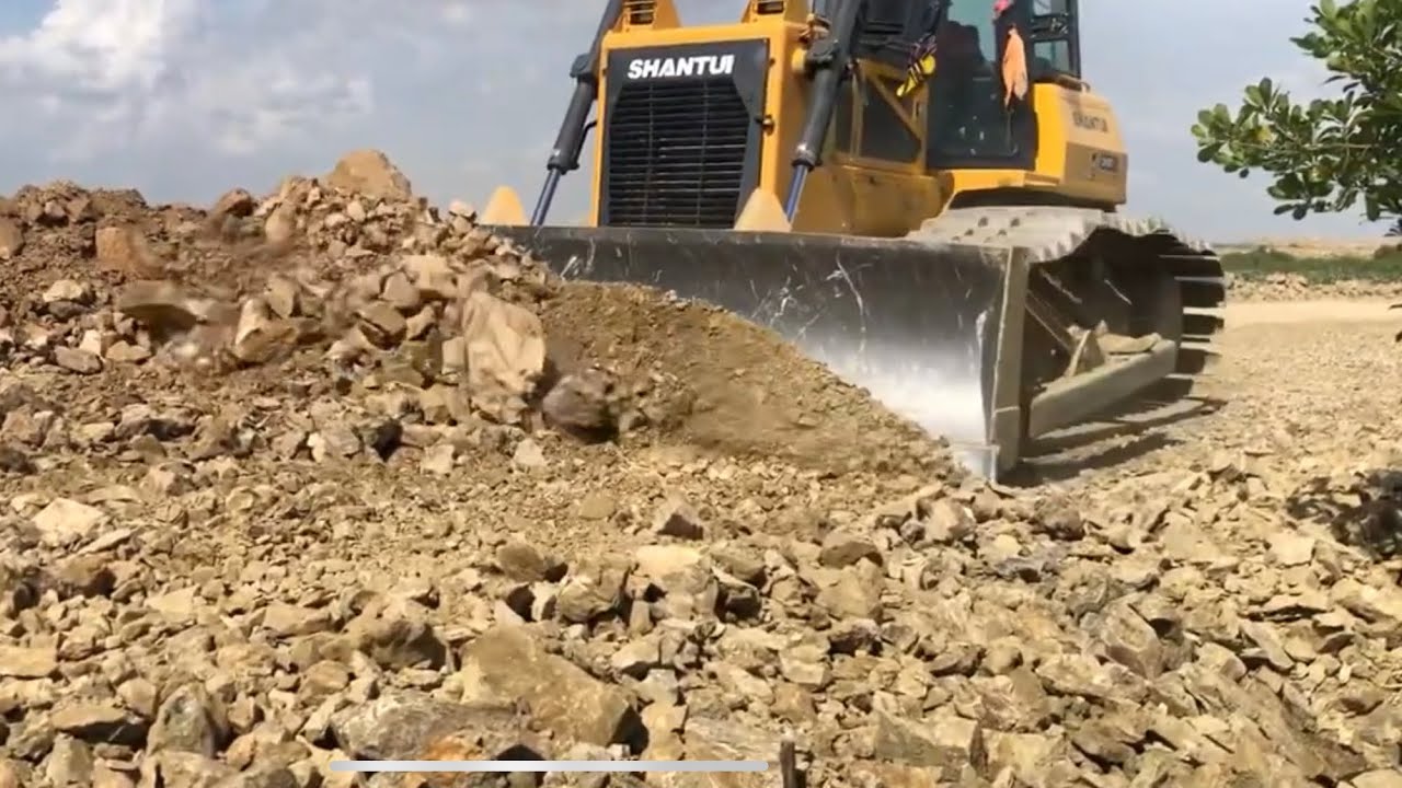 Shantui Bulldozers Preparing Bast Boundary Development Area.