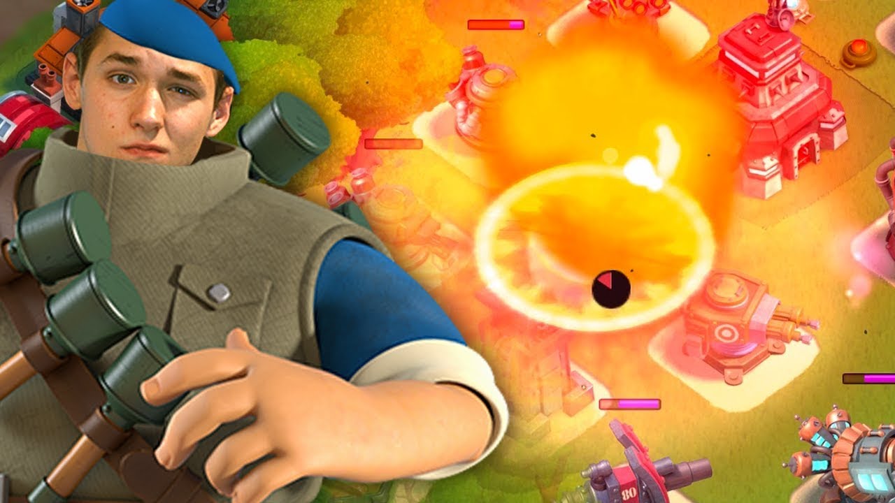 Maxed Explosive Charge PLUS Maxed Grenadiers!! Boom Beach Imitation Game! high level enemies