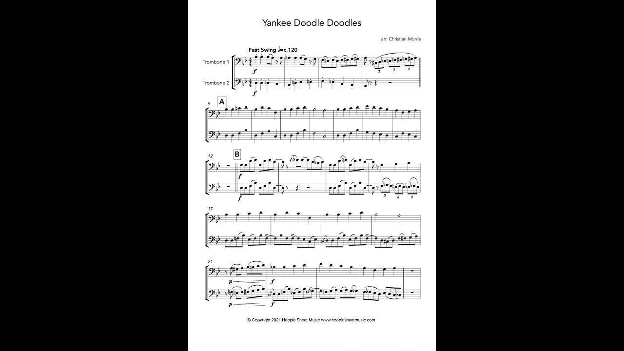 Yankee Doodle Doodles (Trombone Duet) YouTube