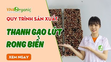 Cách làm thanh cơm gạo lứt rong biển | Cách làm bánh cốm gạo lứt rong biển | VinaOrganic