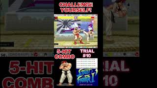 Challenge yourself! SF2CE Ryu 5-HIT COMBO! T50 🥋 #sf2ce #fgc #ryu #arcade #retrogaming #shorts #sf2