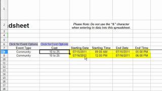 nonBored.com - Event Upload Spreadsheet Tutorial