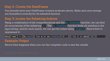 How to Efficiently Find Substring Indices in a DataFrame with Python