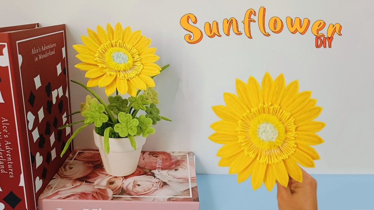 DIY Mini Sunflower Pot 🌻 | Easy Pipe Cleaner Flower Craf