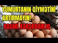 Yumurtanın qiymətini artırmayın! - Rəsmi xəbərdarlıq