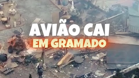 Avião cai e deixa 9 mortos em Gramado (imagens aéreas)