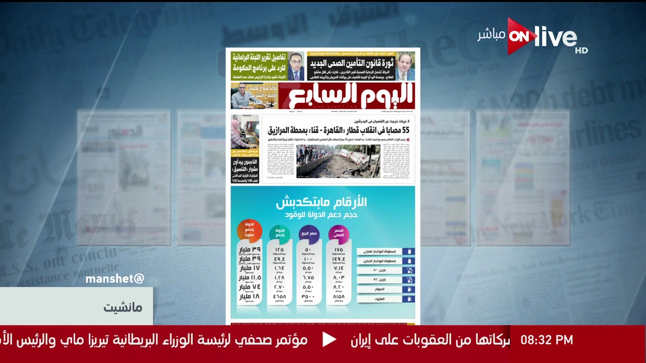 الصحافة العالمية مانشيت - حساني بشير يعرض أبرز المانشيتات الرئيسية لبعض الصحف المحلية