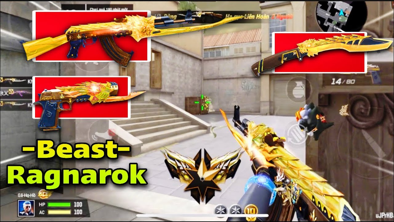 Trên tay Full set súng nhà giàu Beast Ragnarok. Hiệu ứng đẹp, bắn đầm tay | CrossFire Legends/CFL