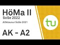 Aufgabe 2 - Altklausur vom SoSe 2021 - TU Dortmund, Höhere Mathematik II (BCI/BW/MLW)