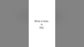 What is Alias in SQL || Alias IN SQL #sqlcommands #database
