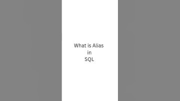 What is Alias in SQL || Alias IN SQL #sqlcommands #database
