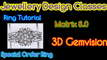 How To Design A Gold Ring Matrix 8.0||3D Gemvision Design PART-101