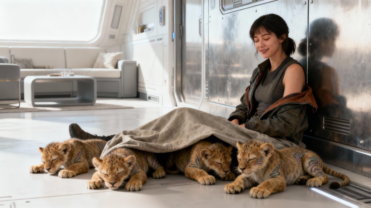 Predator Cubs Crawled Under the Human’s Jacket — She Pretended Not To Notice Until They Fell Asleep