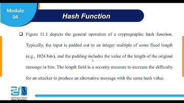 Introduction to Cryptography - Lecture 8 - Cryptographic Hash Function    ESU -