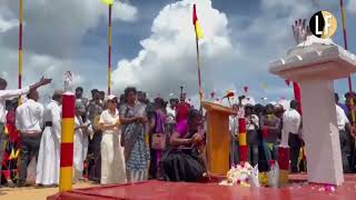 Agnes Callamard, General Secretary of Amnesty International joins Tamils gathering at Mullivaikkal