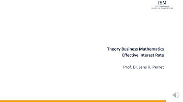 Business Mathematics - Effective Interest Rate