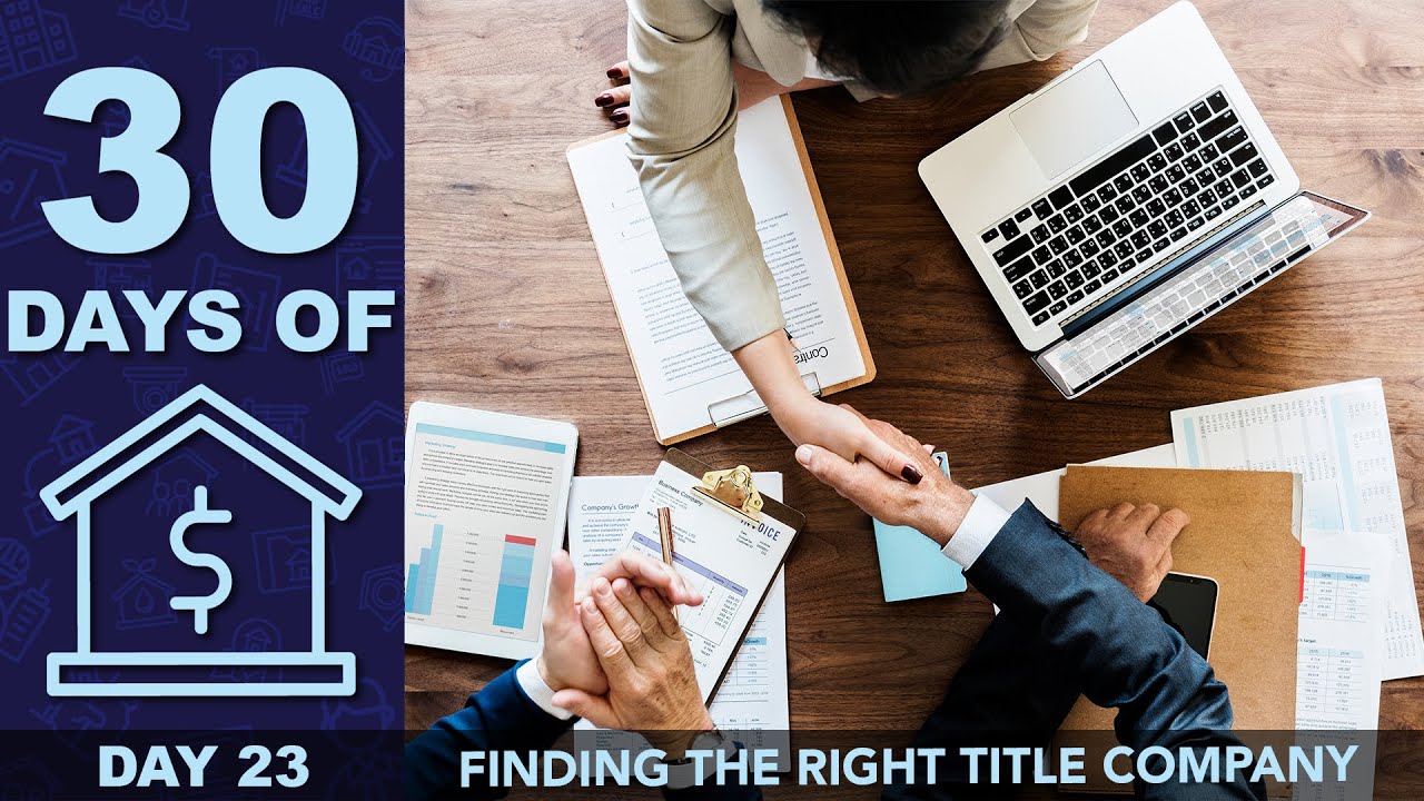 Finding A Title Company For Your Real Estate Wholesale Deal YouTube