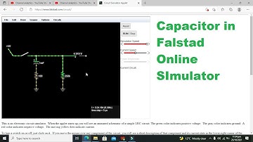 how to use a capacitor in falstad online simulator | capacitor online simulation