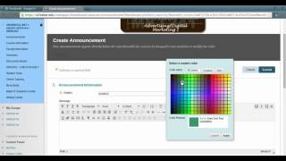 How to post an announcement in Blackboard Learning Management System