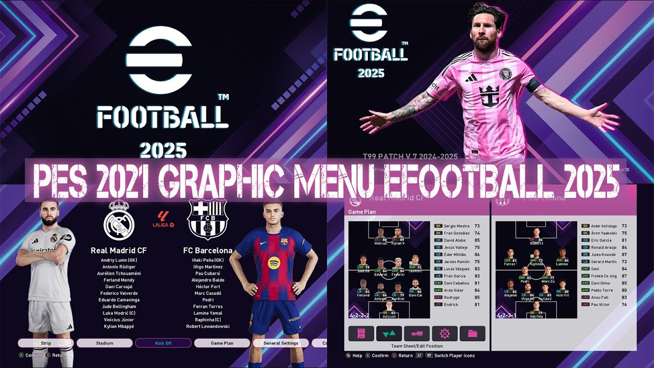 PES 2021 NEW GRAPHIC MENU EFOOTBALL 2025 NEW STYLE