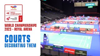 Badminton World Championships - Decorating the courts by Badminton Famly 1,273 views 8 months ago 2 minutes, 24 seconds