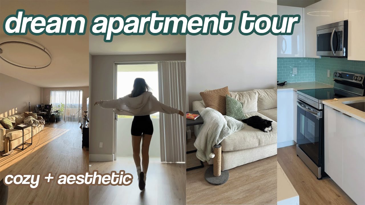 DREAM APARTMENT TOUR | aesthetic and cozy 📦 🏠 moving vlog (ep 4) - YouTube