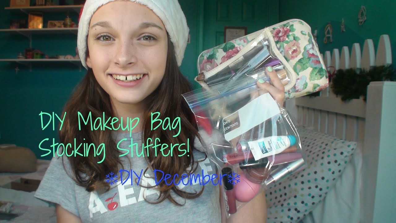 DIY Makeup Bag Stocking Stuffers! DIY December YouTube