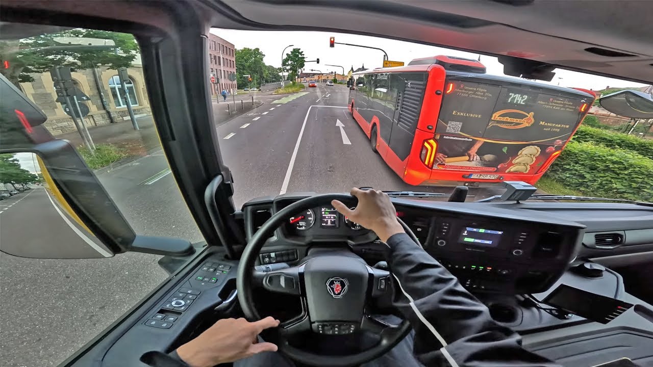 POV ASMR New Scania Power Truck Driving Germany 4K GOPRO #17