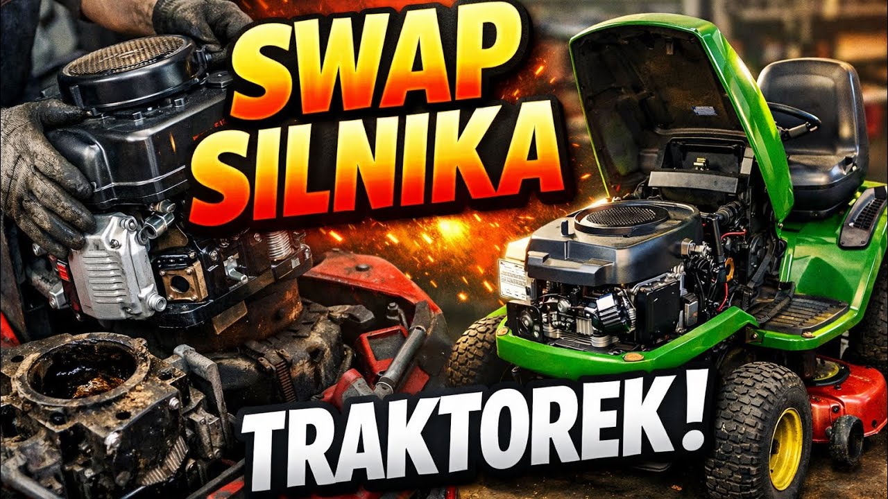 Wymiana silnika w traktorku — Loncin LC2P80F-A
