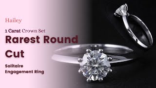 Flat Edge 8 Prong - 1 Carat Round Low Crown Set Solitaire Engagement Ring