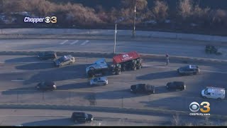 Schuylkill Expressway Cleared After Tractor-Trailer Overturns, Backs Up Traffic