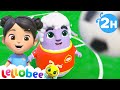 Winter Football Soccer Song  | Lellobee 🐝 | Nursery Rhymes for Babies