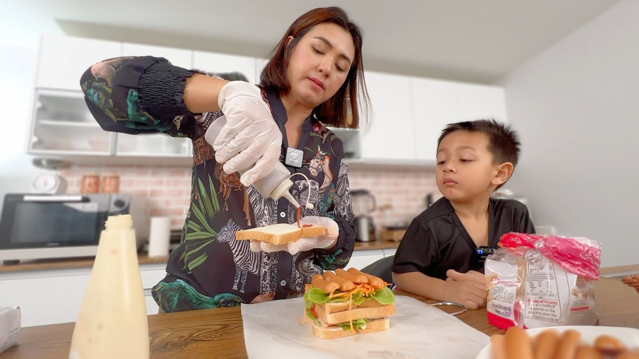 พาจีรัณทำแซนวิชสด แซนวิชเกาหลี ทำอาหารง่ายๆ | ครัวพิศพิไล