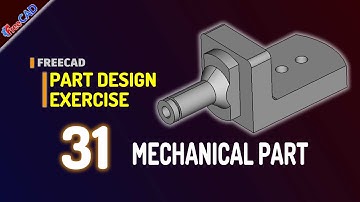 FreeCAD Exercise 31 Extrude & Revolve | Mechanical Part Design Tutorial For Beginner