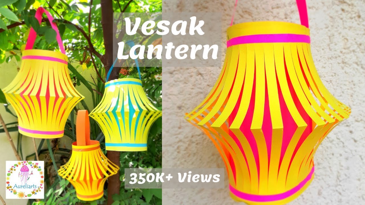 How to Make an Easy, Colorful Vesak Lantern වෙසක් කූඩුවක් හදමු YouTube