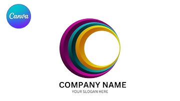 How to Create gradient logo in canva ? | Canva Swirl Logo Design lHow to make a Logo in canva