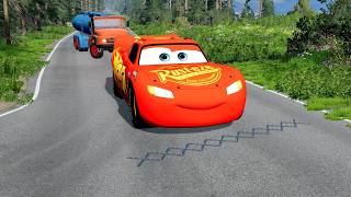 Cars vs Ultimate Spike Trap - BeamNG.drive screenshot 2