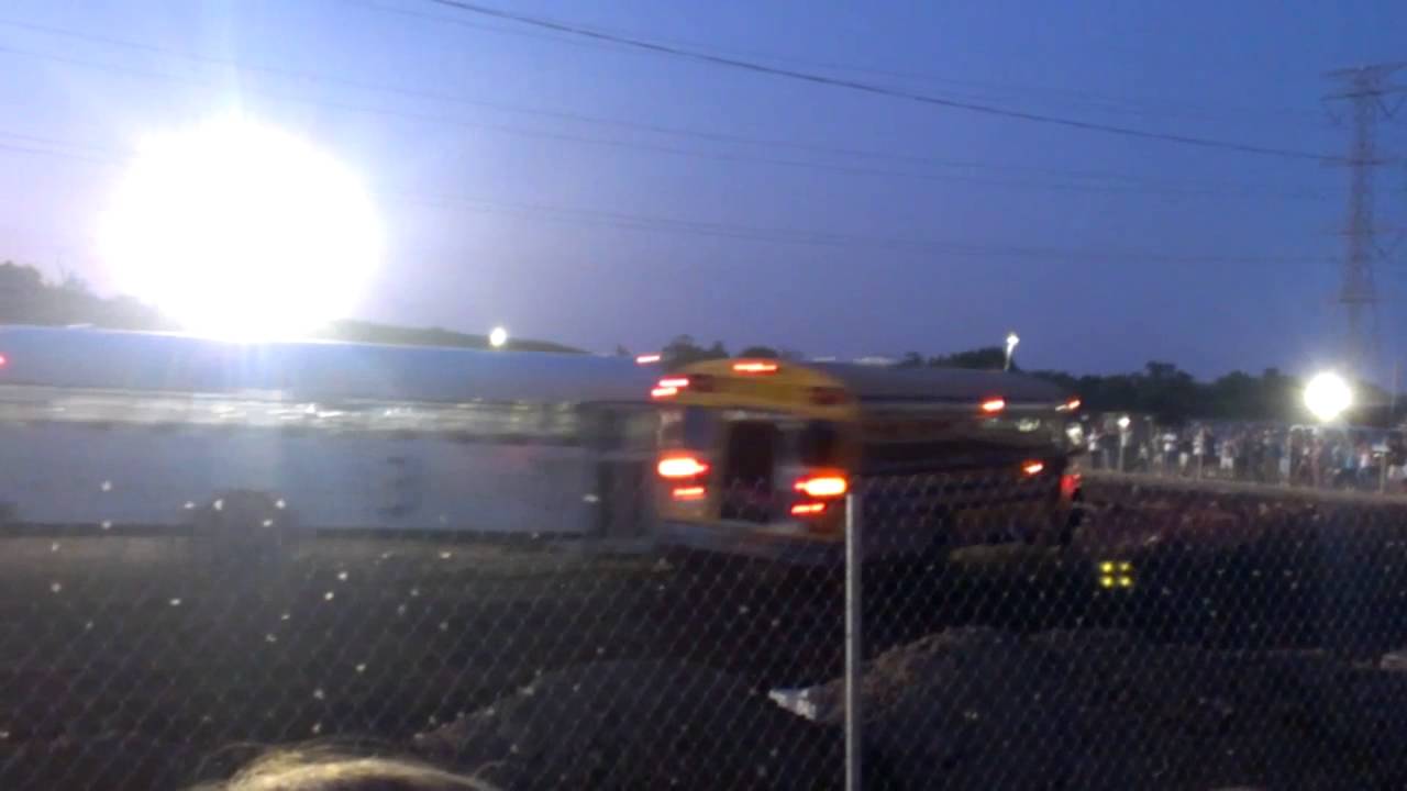 School Bus Racing turned Demo Derby part 1 - YouTube