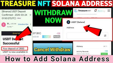 Treasure Nft Solana Address Add | treasure nft me solana usdt addres kese add kare