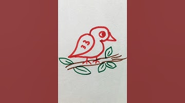 Bird Drawing Easy#art#drawingtechniques#artwork#ytshorts#artandcraft#yt #drawing#shorts#easydrawing