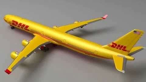 3D Model   Airbus A340 DHL   at 3DExport.com