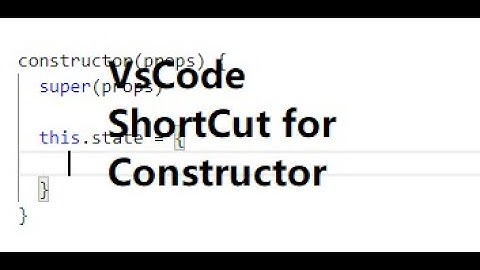 VS code code snippet for constructor in class, Code snippet or shortcut to create a constructor